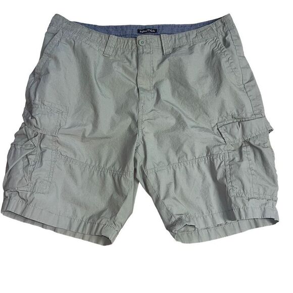 NAUTICA Men’s Olive Green Cargo Shorts Size 36W - Picture 1 of 7